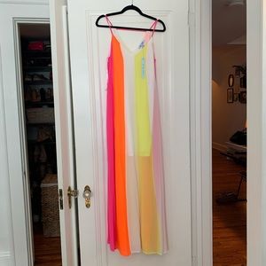 Neon Maxi Slip Dress